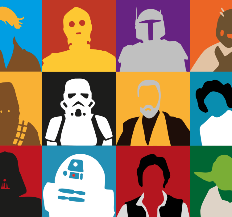 umelecké tapety ikonické siluety - Tenstickers