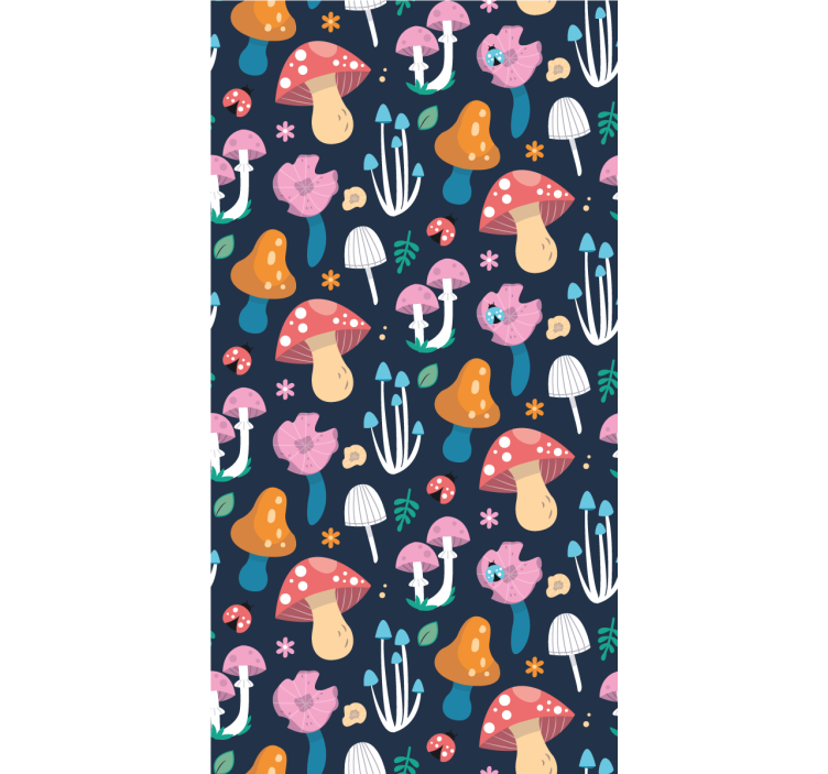 Umelecká tapeta na huby a lienky - Tenstickers