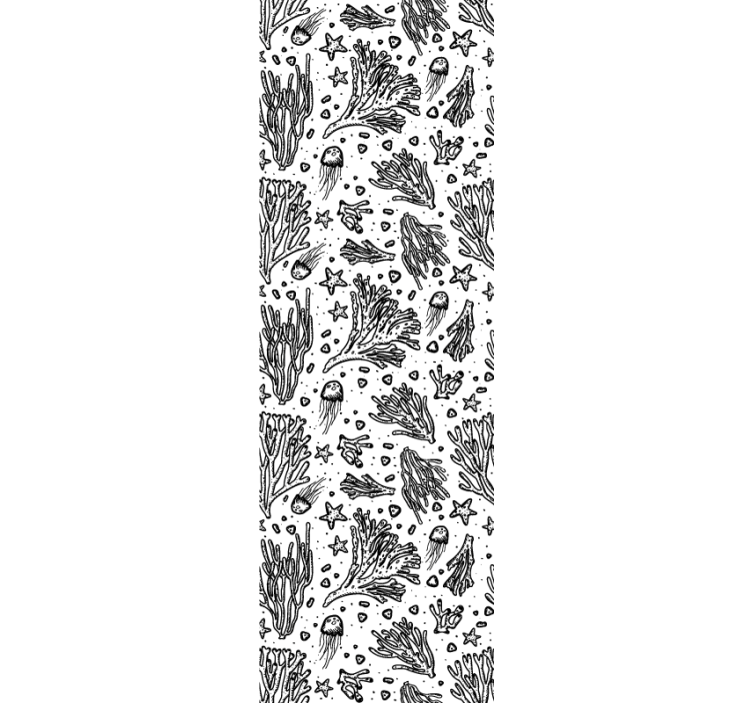 tapeta listy vzory koralových útesov - Tenstickers