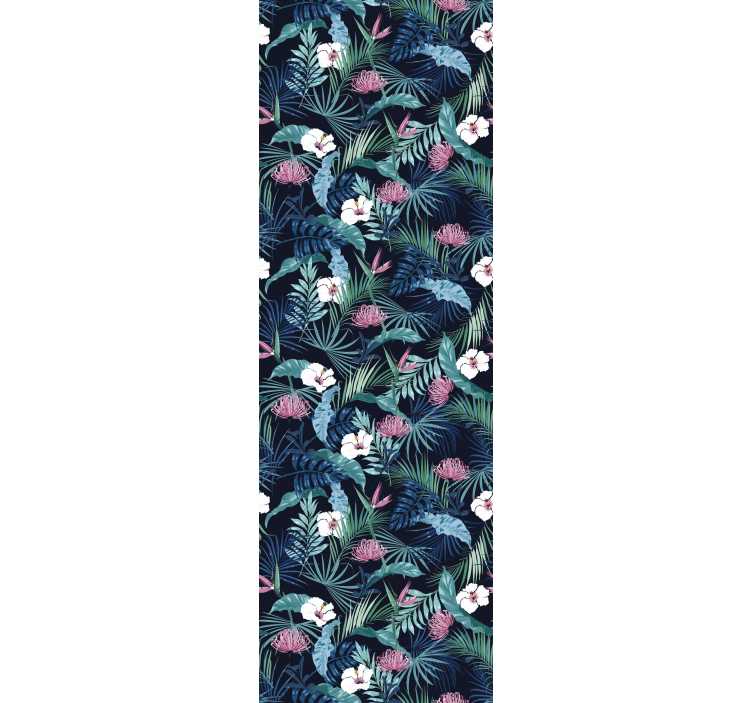 Exotické rastliny na listoch tapety - Tenstickers