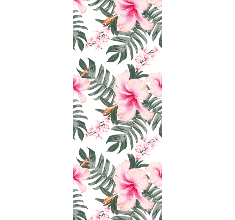 Kvetinová tapeta so vzorom orchidea ruže - Tenstickers