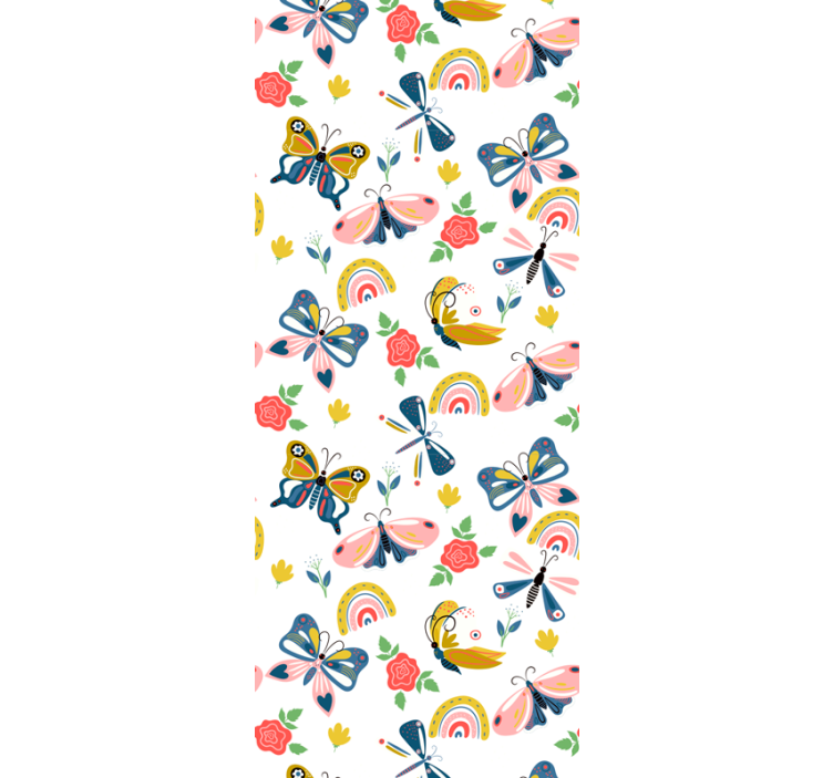 Dúha s tapetou motýľovej škôlky - Tenstickers