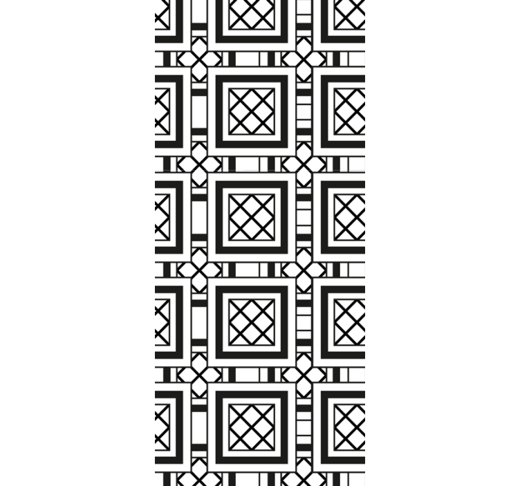 tapeta obkladačky čierno-biely klasický vzor - Tenstickers