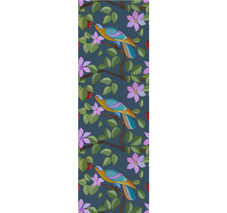 tapeta vtaky farebný tropický dizajn - Tenstickers