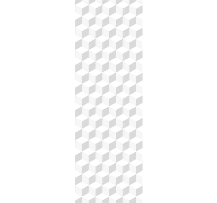 Biele 3d kocky vzor štvorcové tapety - Tenstickers