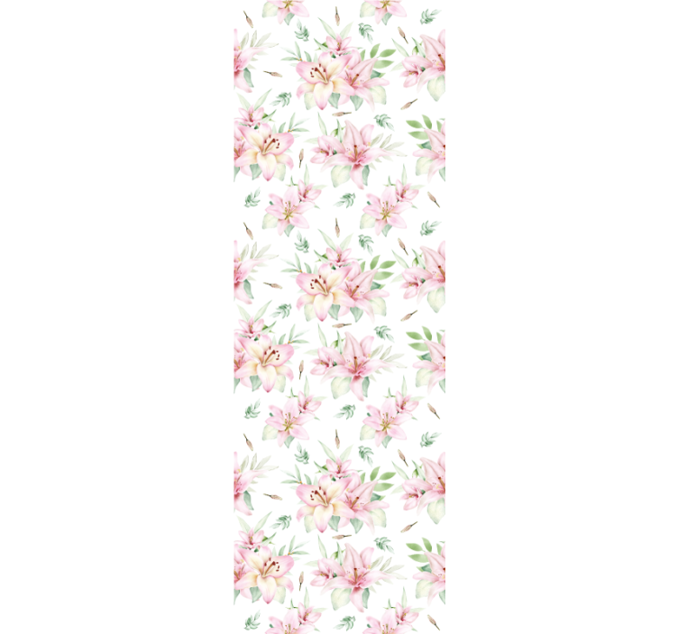 tapety na stenu kvety ružovo-biely vzor - Tenstickers