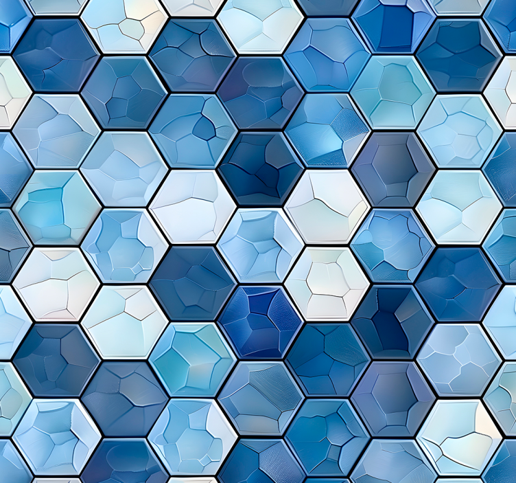 Tapety do kancelárie efekt modrých dlaždíc - Tenstickers