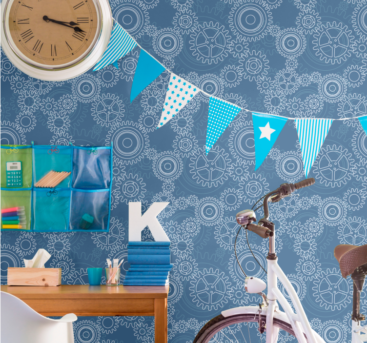 3d tapety geometrické vzory ozubených kolies - Tenstickers