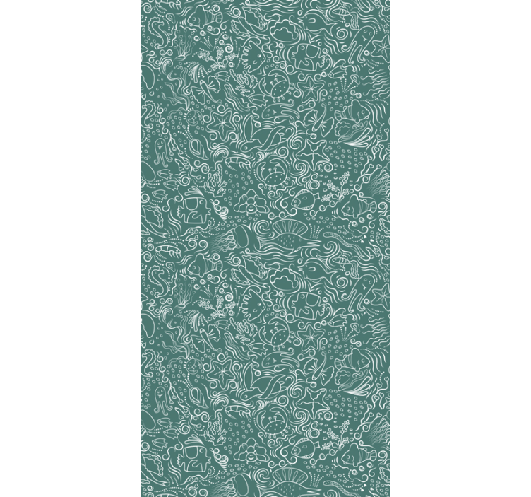 Podmorské ručne maľované zvieracie tapety - Tenstickers