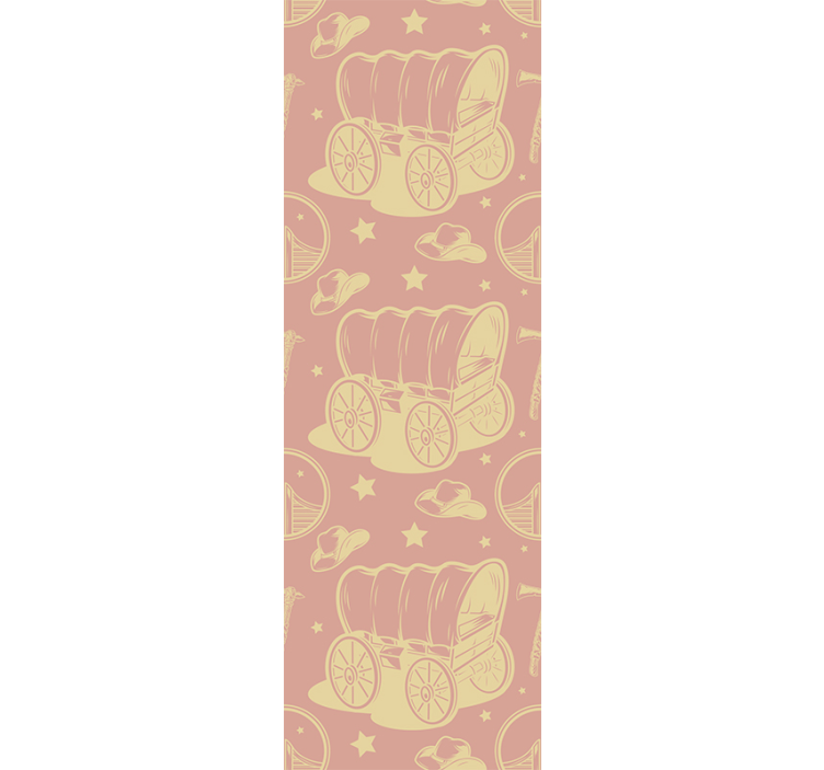 tapeta do detskej izby kovboj a vozy - Tenstickers