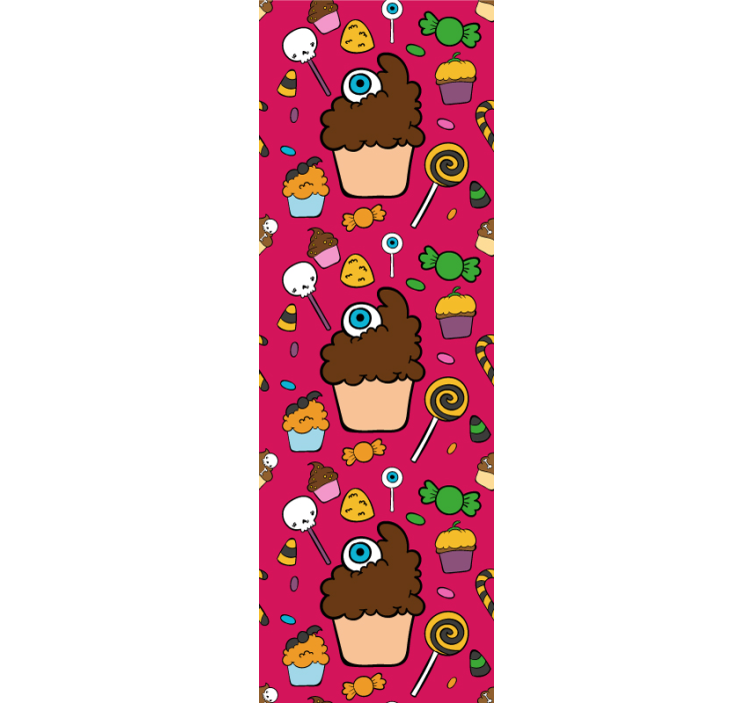 tapety do škôlky tému sladké dobroty - Tenstickers