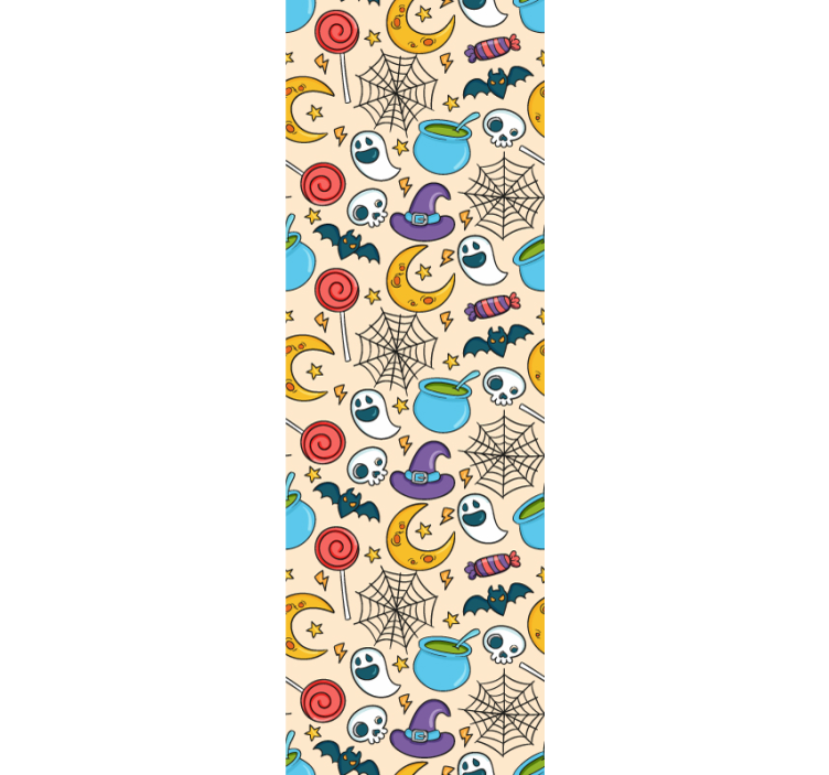 halloweenske tapety strašidelný farebný vzor - Tenstickers