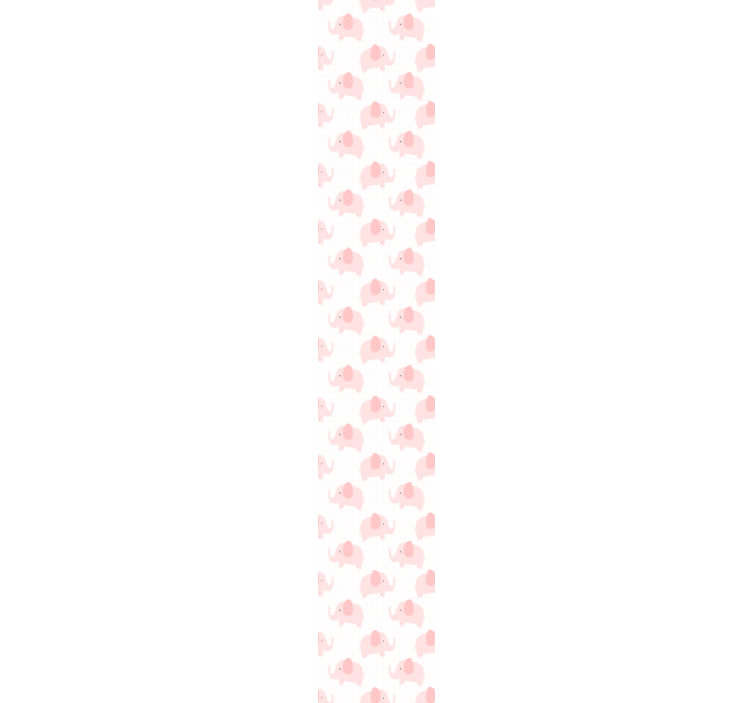 Roztomilé ružové slony detské tapety - Tenstickers