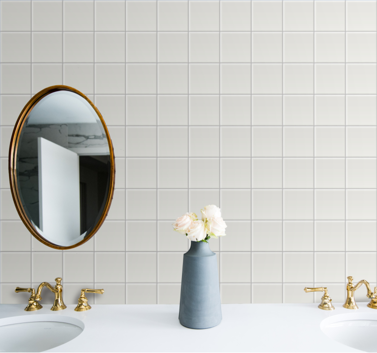 tapeta obkladačky jednoduchý biely motív - Tenstickers