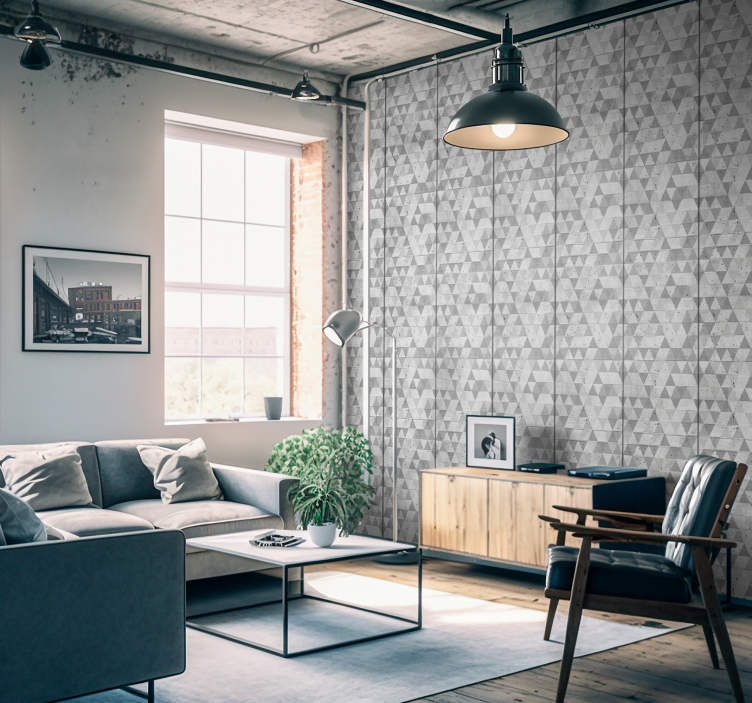 Betónové trojuholníky betónové tapety - Tenstickers