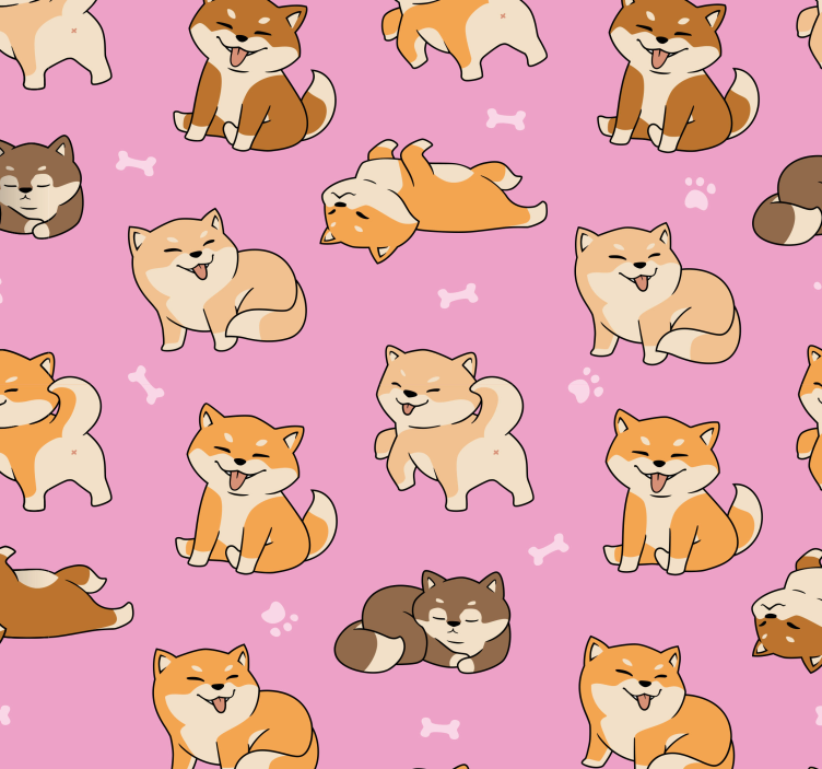 mačky tapety hravý shiba inus - Tenstickers