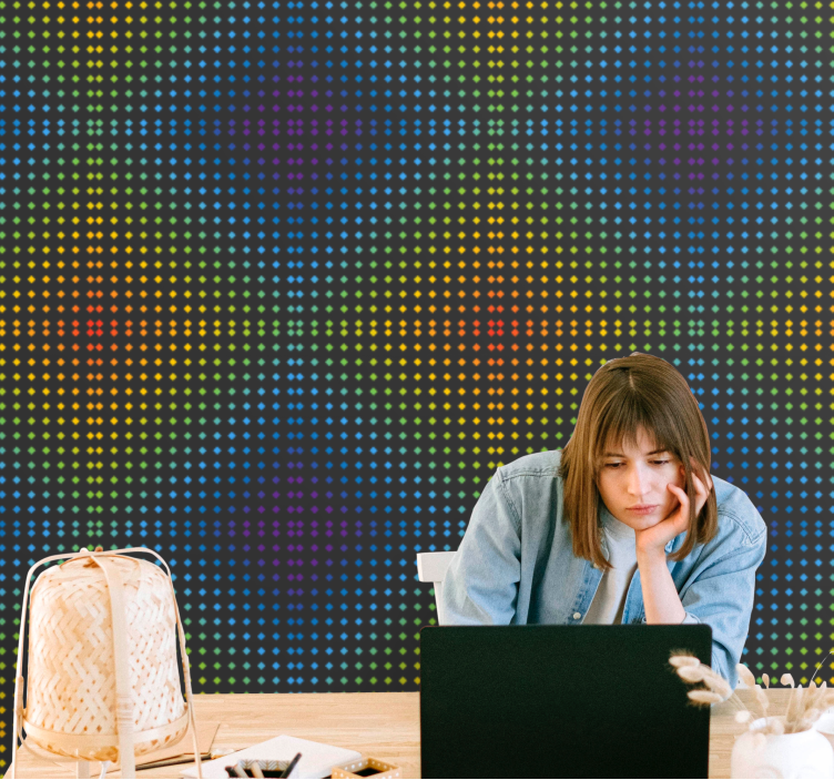 abstraktne tapety geometrická bodová matica - Tenstickers