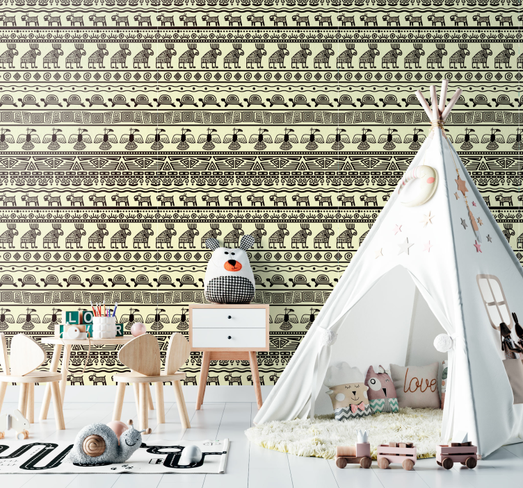 Africké kmeňové hrnce a zvieratá tapety - Tenstickers