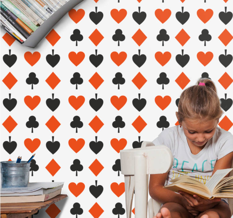 bodkovana tapeta vzor hravých tvarov - Tenstickers