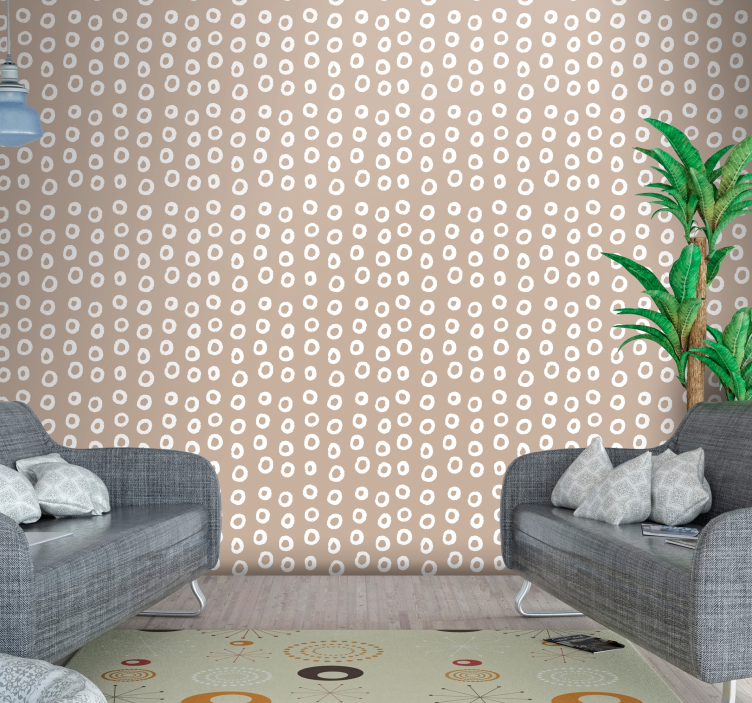 bodkovana tapeta polka Dot Pattern Design - Tenstickers