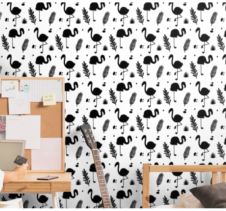 čiernobiele plameniaky pre zvieratá - Tenstickers