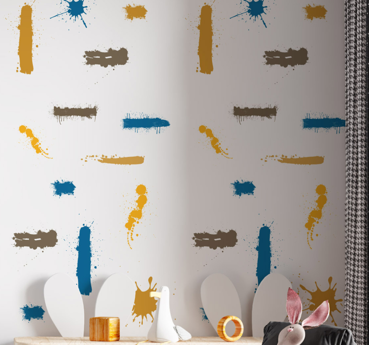 Farebné kvapky farby moderné tapety - Tenstickers