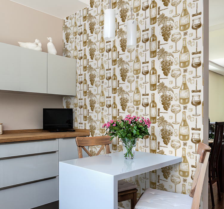 Kuchynské tapety na fľaše na víno - Tenstickers
