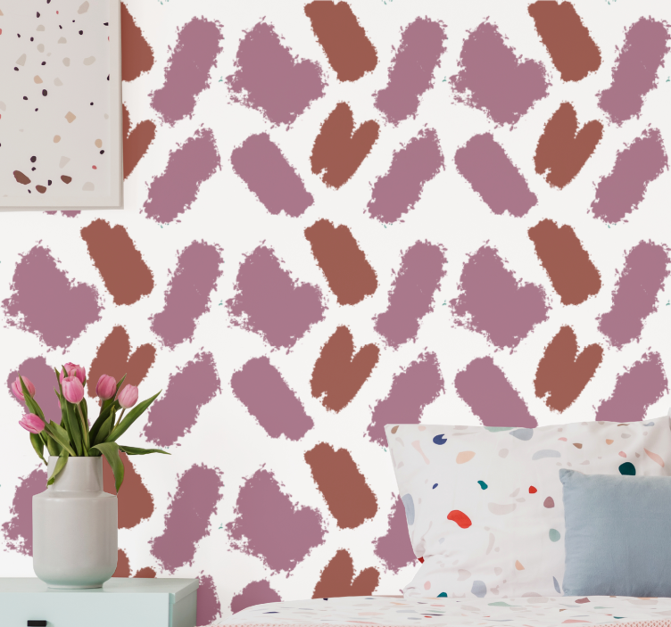 abstraktne tapety hnedé ťahy štetcom - Tenstickers