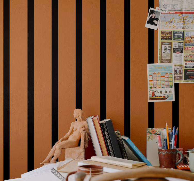 Halloween farby zvislé pruhy tapety - Tenstickers