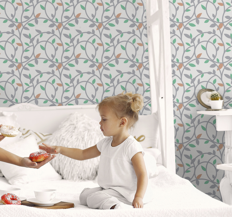 tapety na stenu kvety retro kvetinový rozptyl - Tenstickers