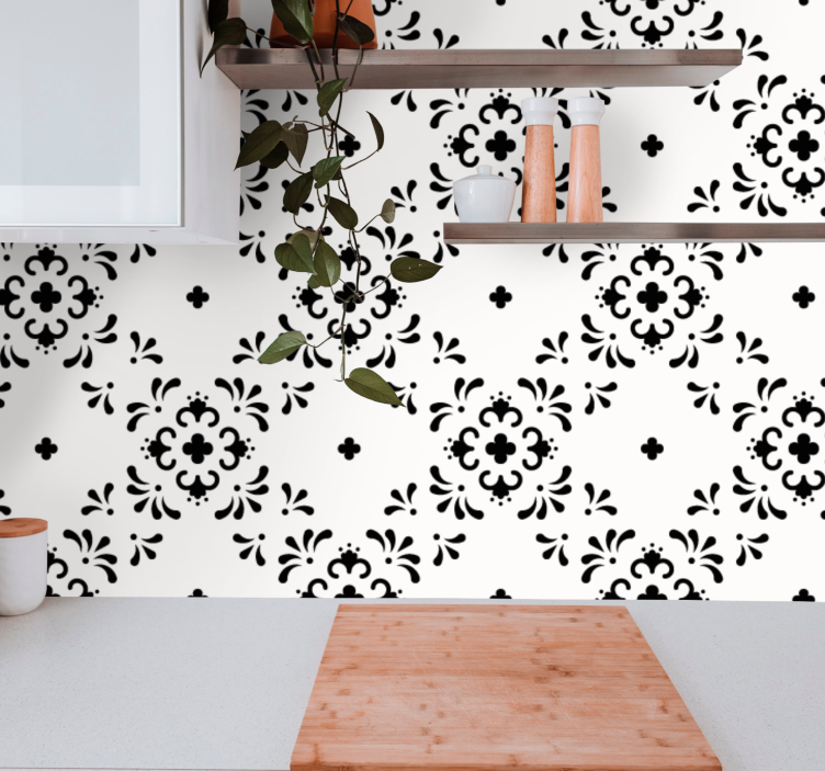 kvetinová tapeta kvetinový ornament - Tenstickers