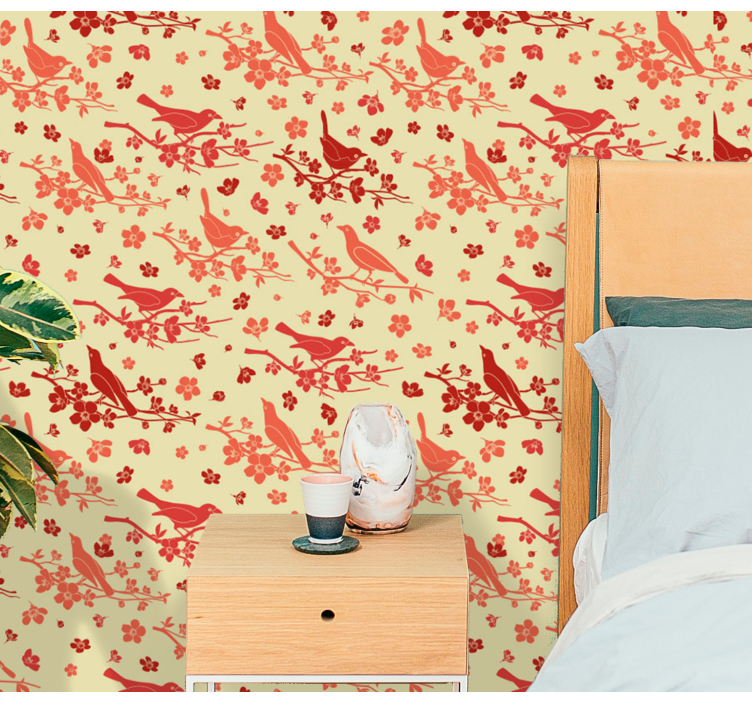 kvetinová tapeta okrasná voliéra - Tenstickers