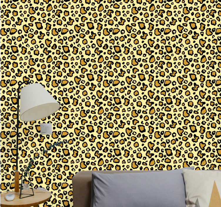 leopardie tapety klasický žltý vzor - Tenstickers