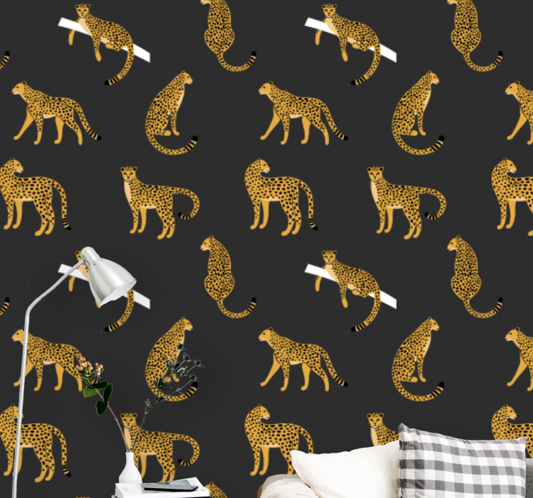 leopardie tapety motív leopardích škvŕn - Tenstickers