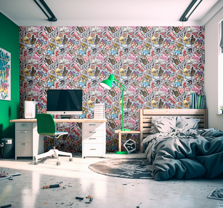 Mestská nálepka bombová umelecká tapeta - Tenstickers