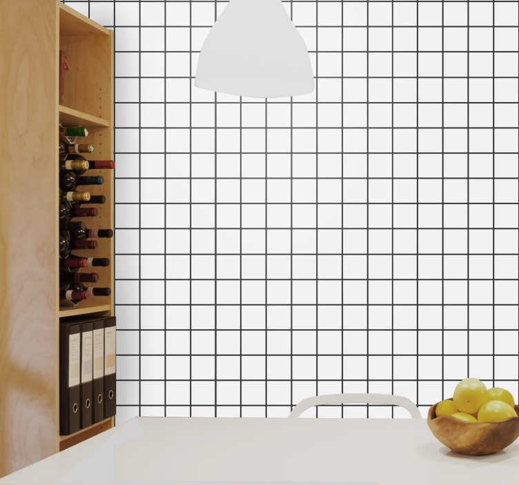 Nerovné šachovnicové štvorcové tapety - Tenstickers