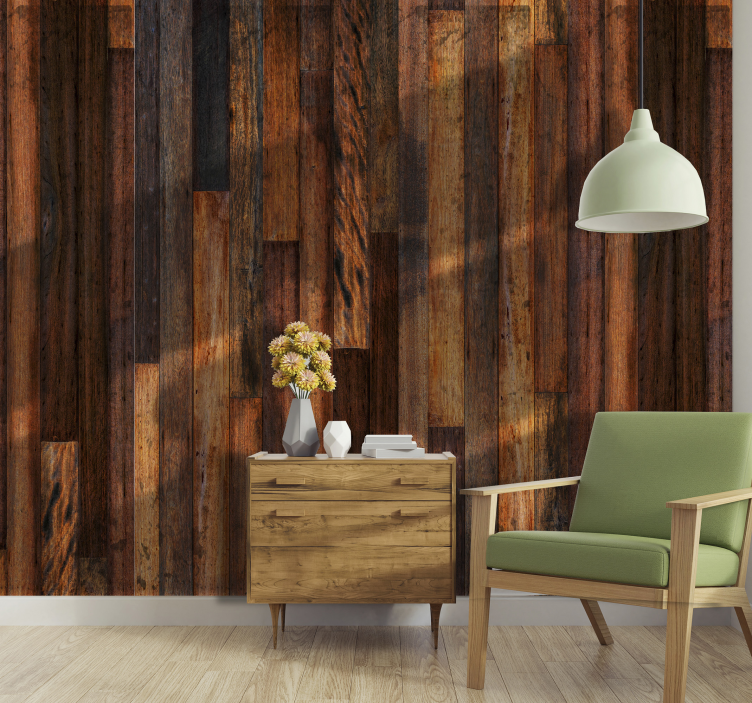 Október večer drevené tapety - Tenstickers