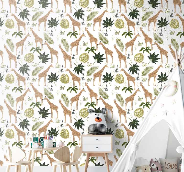 Organizované tapety pre zvieratá zo žiraf - Tenstickers