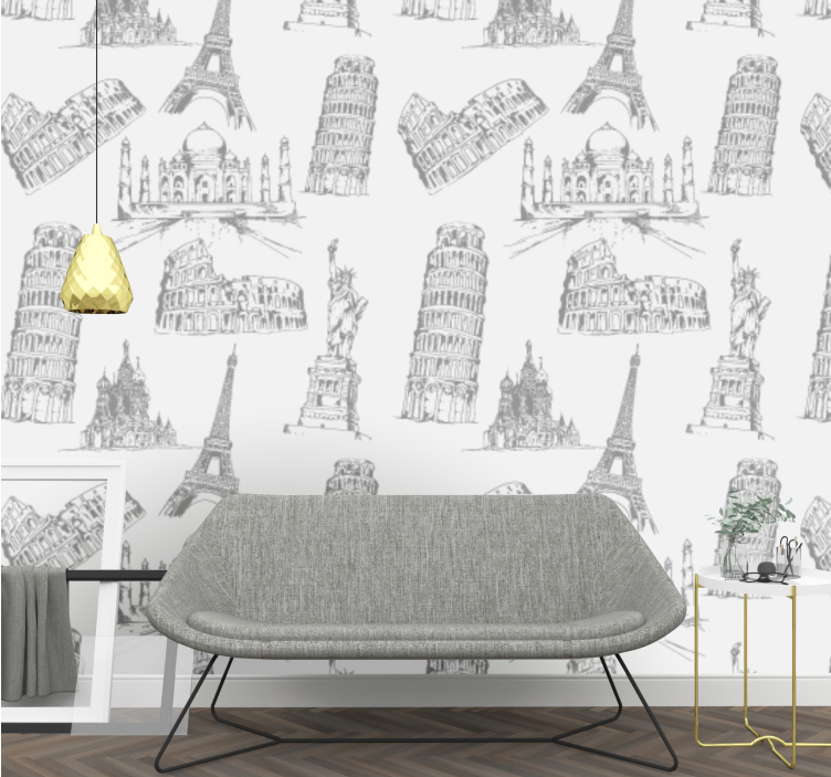 rôzne tapety mestá a krajiny vzor najznámejších pamiatok - Tenstickers