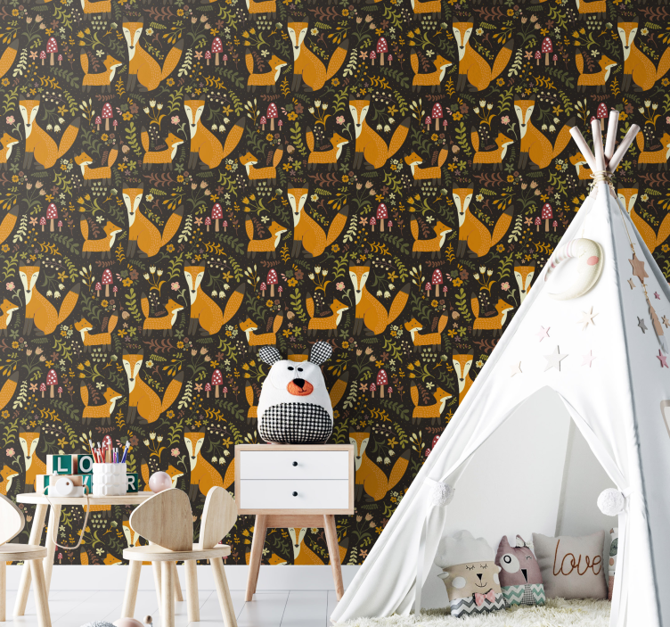 Roztomilá líška zvieracie tapety - Tenstickers