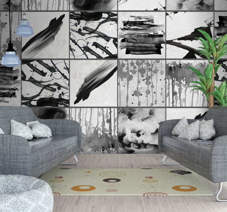 šedá torrenty abstraktné tapety - Tenstickers