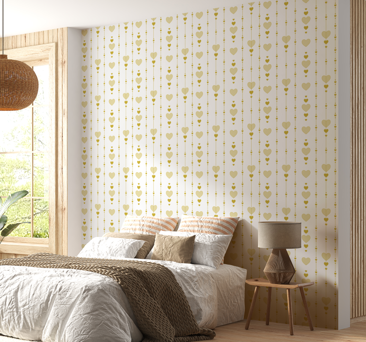 Srdce zo zlata abstraktné tapety - Tenstickers