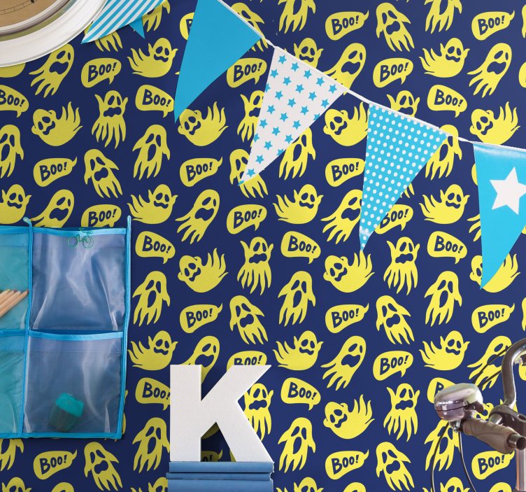 halloweenske tapety strašidelné vzory - Tenstickers