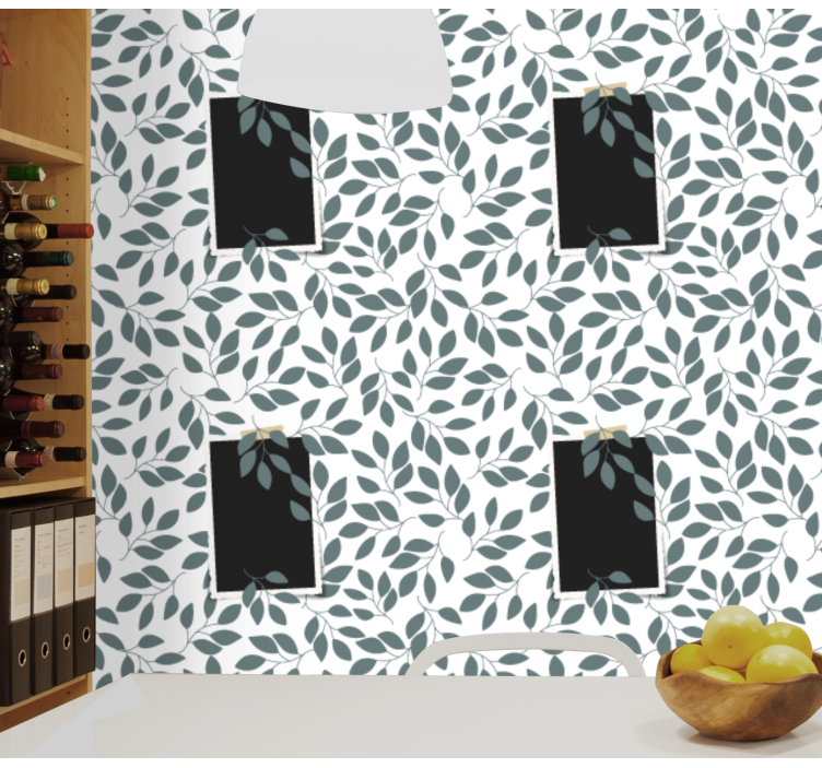 tapeta listy listnatý botanický - Tenstickers