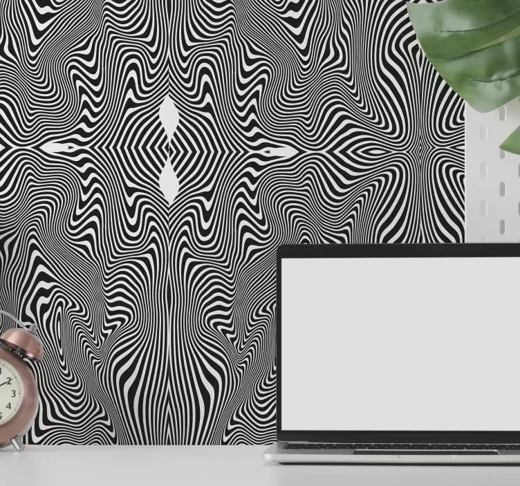 3d efekt zebra tapety - Tenstickers