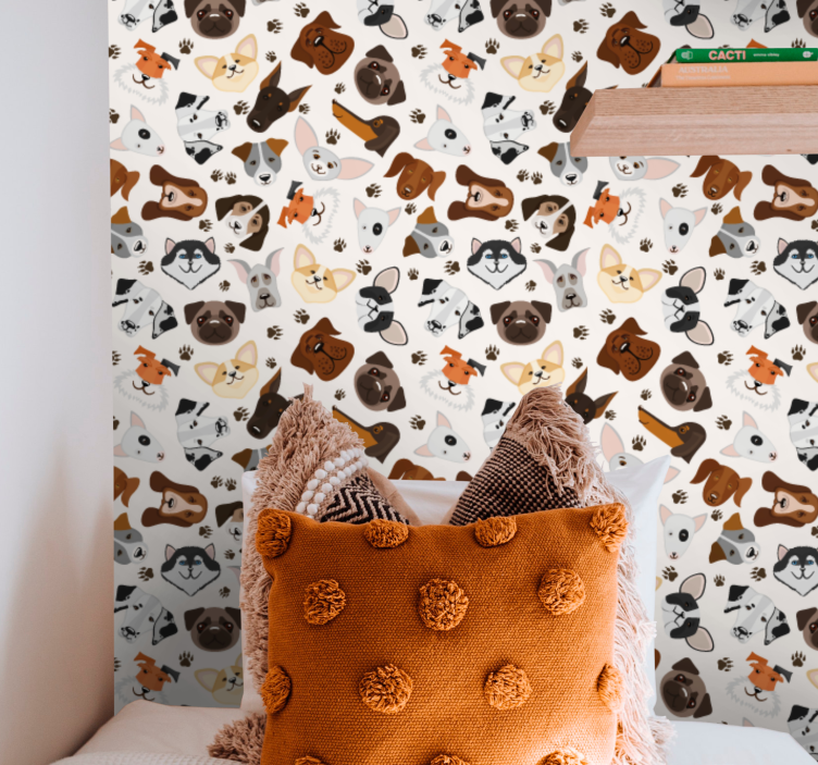 psie tapety hravé ilustrácie psov - Tenstickers