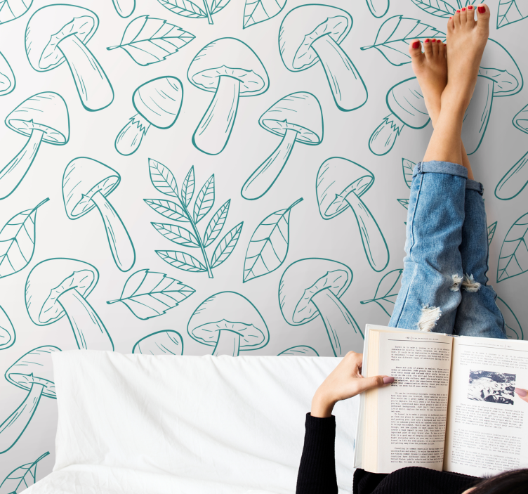 tapeta na stenu zvierata obrysy húb - Tenstickers