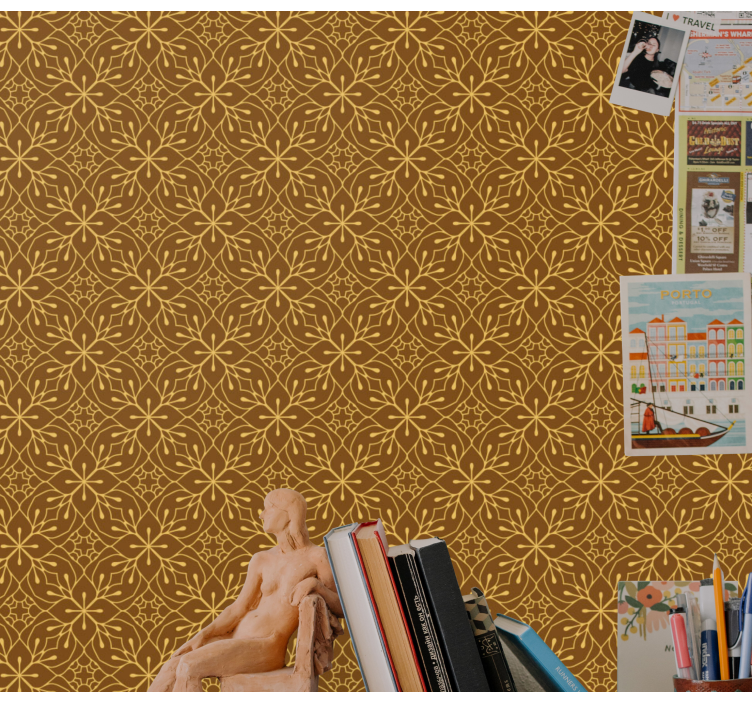 tapeta obkladačky geometrický kvetinový - Tenstickers