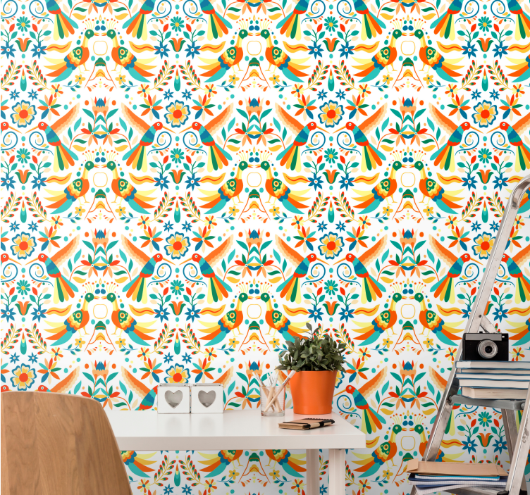 tapeta vtaky tradičný vzor - Tenstickers