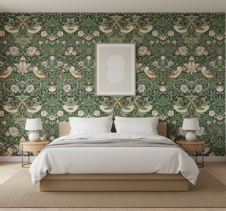 Tapeta vtaky v štýle morrisa - Tenstickers